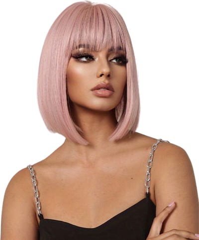 Nivard Pruiken Dames - Lang Haar - Cosplay Pruik - Hair Wig - Lichtroze - 35cm