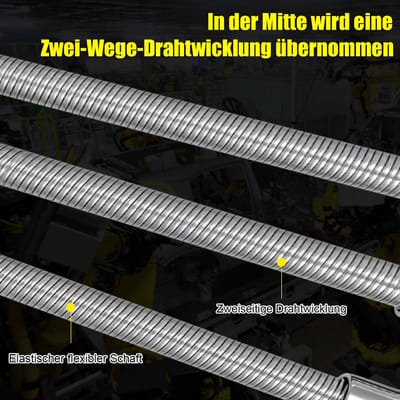 verlengstukken voor dopsleutels, 3-delig, 1/2", 3/8", 1/4" aandrijving, metalen verlengstukken met flexibele assen, handgereedschapset (zilver)