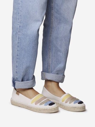 Platte espadrilles voor dames met linten | ROSE-CM