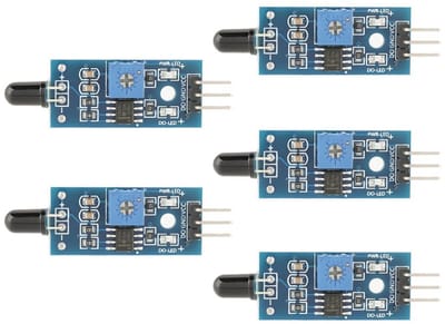 Dailygoody - IR-vlammensensor module - vlamdetectie - gevoelige vlammelder - instelbaar - Smart Sense - 5 stuks - geschikt voor hobbyprojecten - 760-1...