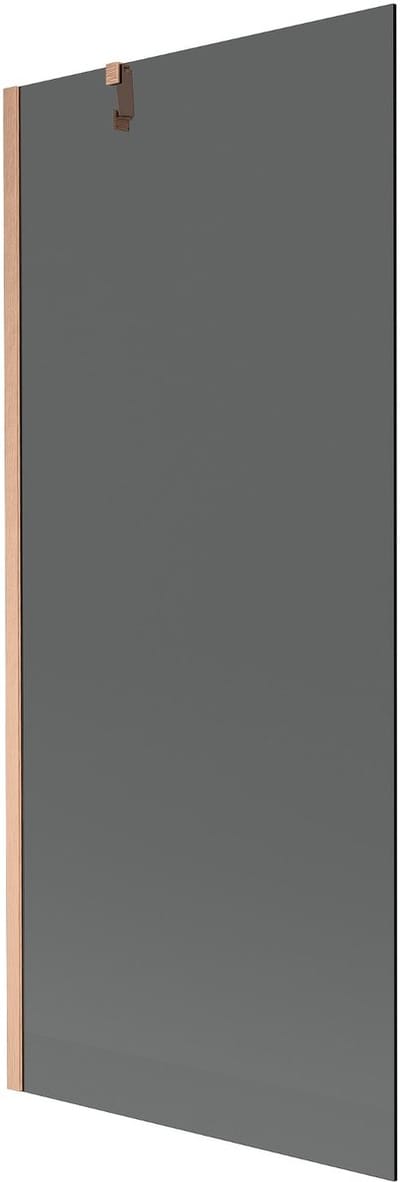 Mexen Next badwand scherm 1-vleugelig 80 x 150 , grafiet, geborsteld koper - 895-080-000-00-40-65