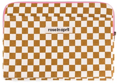 Rose in April | Laptophoes 13&14" - Schaakbord Caramel