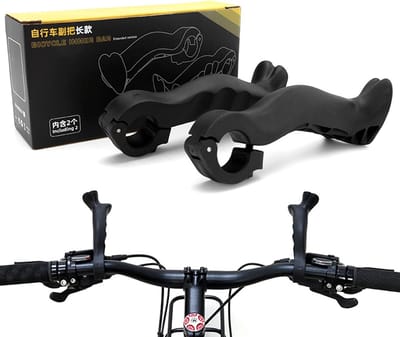 Fiets Stuureinden - Stuurverlengers Handgrepen - Verbeterde Grip - Verstelbare Hoek - 22.2 mm - Zwart