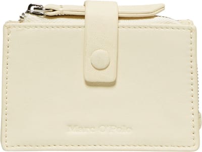 Marc O'Polo Leren Portemonnee Carina Zip Wallet Chalky Sand Crème