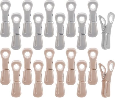 Wasknijpers Plastic 20 stuks - Set - Wasgoedknijpers - Knijpers voor Wasrek - Laundry