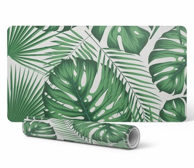 Universele beschermmat voor computerapparatuur met tropische bladeren, 90x45 cm