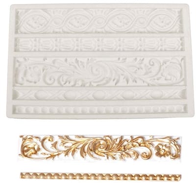 Dailygoods- Siliconen Mold - Fondant Mal - Barokke Stijl - Taartdecoratie - Sieraden - Klei Projecten - Stevige en Flexibele Materiaal - Taartvorm