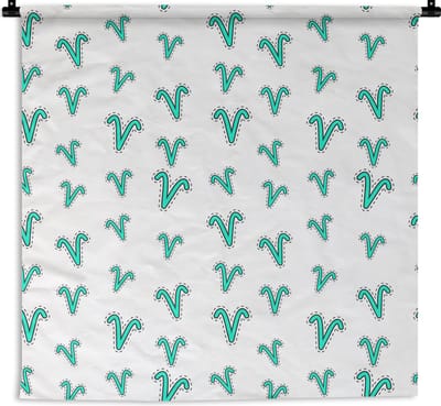 Wandkleed - Wanddoek - Ram - Zodiac - Design - 180x180 cm - Wandtapijt