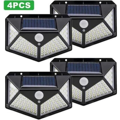 Lampe de jardin solaire - CA12449 - 100 LED - Etanche - Détecteur de mouvement - 3 modes d'éclairage
