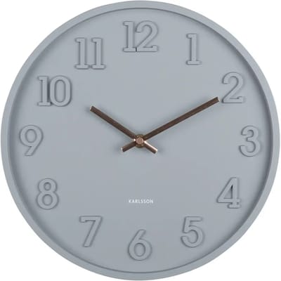 Karlsson Wandklok Calma - Donkergrijs - 3.8x30x30cm - Wandklok Scandinavisch