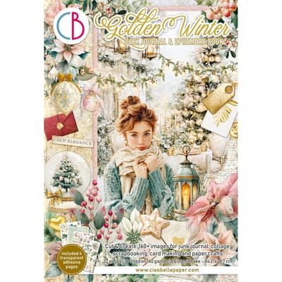 Ciao Bella Junk Journal & Ephemera Book "Golden Winter"