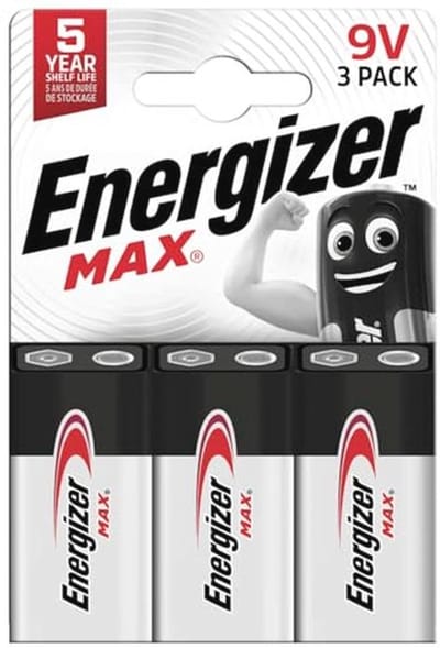 Alkaline 9V blokbatterijen - 3 stuks - Ideaal voor rookmelders, electronica en audio - 5 jaar houdbaar