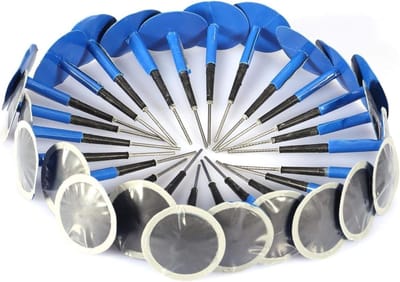 Complete Set voor het Repareren van Tubeless Banden - 24 Stuks Paddenstoelen Pluggen en Reparatie Accessoires voor Auto en Motorfiets