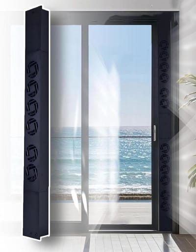 Raamventilator - Ventilator Raam - Frisse Lucht - Roestbestendige Aluminium Behuizing - 80-144 cm - Aluminium