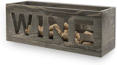 Wandmontage Wijn Kurk Houder - Rustiek Houten en Metalen Design voor Wijnverzameling