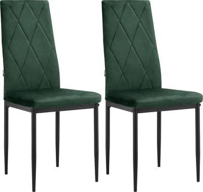 Melly-Eetkamerstoel - Groen - Set van 2
