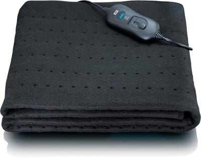Elektrische Deken - Verwarmde Plaid - Extra Warmte - 3 Temperatuurstanden - 80 x 150 cm - Zwart