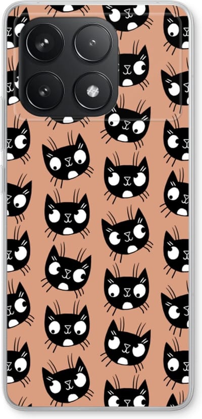 Case Company® - Hoesje geschikt voor Xiaomi Poco F6 Pro hoesje - Kat - Soft Cover Telefoonhoesje - Bescherming aan alle Kanten en Schermrand