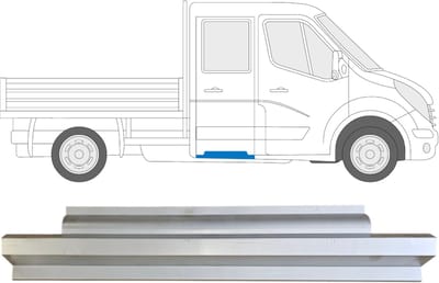 Reparatie dorpel voor Renault Master 2010- / Links = Rechts