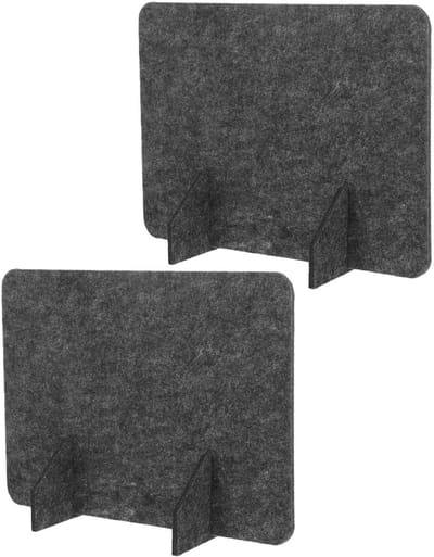 Dailygoods- Zichtschermen Set van 2 - Multifunctionele Scheidingswand - Geluidsisolatie - Vilten Tafelafscheiding - Duurzaam Vilt - Afmetingen 40,30 x 34,50 x 15,60 cm