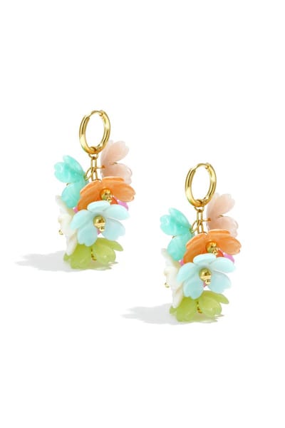 Bijoutheek Oorhangers Zomer Bloemen Tros Multi