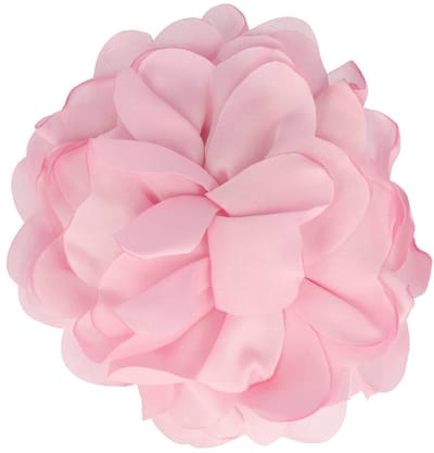 Haarsoires Haarspeld Duckklem 10cm – Haarbloem – Gladde Stof – Roze - Sterke Haarclip voor Styling & Dagelijks Gebruik - Hair Clip - Decoratieve Haaraccessoire