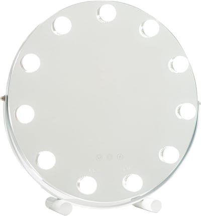 Make-up Spiegel met Verlichting - 11 LED - 3 Lichtmodi - Verstelbare Intensiteit - Touch Control - Verstelbare Positie - 42.5x10x42cm