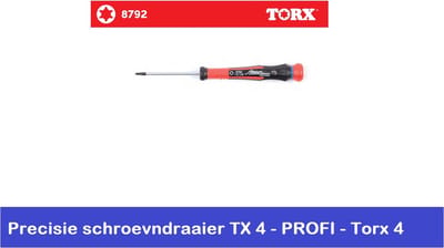 PRECISIE SCHROEVENDRAAIER TX 4 - ELECTRONICA TORX 4 - PROFI - ATHLET - PROFI KWALITEIT (DUITS)