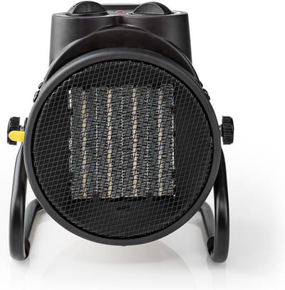 Nedis Industrieel ontwerp ventilatorkachel - 1000 / 2000 W - Instelbare thermostaat - 2 Warmte Standen - Geïntegreerde handgrepen - Geel