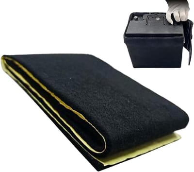 Auto Batterij Deken - Isolatie Cover - Batterij Bescherming - Zelfklevende Installatie - 26 x 26 cm - Grijs