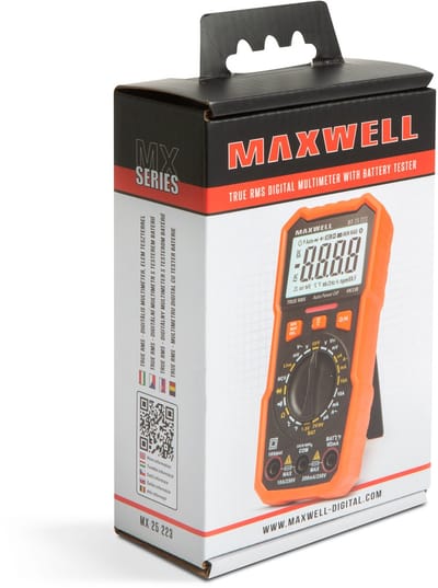 Digitale Multimeter met Batterijtester, Temperatuurmeting en Werklicht - NCV Detectie, Backlight en Data Hold [25223]