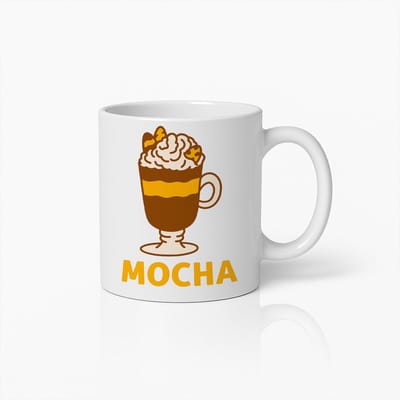Mocha Koffiemok – Schattig Slagroom Ontwerp Beker, Perfect Cadeau voor Chocolade- en Koffieliefhebbers