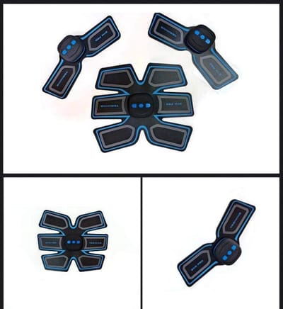 Spierstimulator Apparaat - Buikspier Trainer - Spierontspanning Training - Ergonomisch Ontwerp - Zelfklevend - Zwart