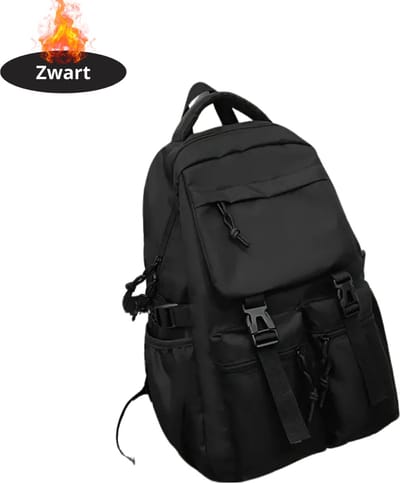 Livano Rugzak - Dames - Heren - Meisje - Jongens - Backpack - Schooltas - Laptoptas - Zwart