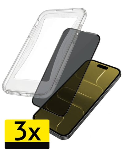 Anti-Spy Screenprotector - Geschikt voor Apple iPhone Air - 3 Stuks - Met Installatie Kit - Flexibel Glas - Privacy Beschermglas - Tempered Glass - Screen Protector