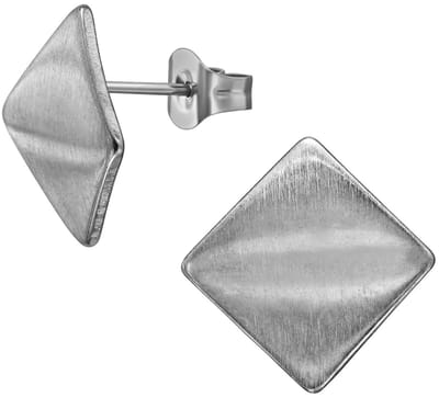 Joy Ibiza - vierkant oorbellen - ruit - chirurgisch staal - 13 mm - ip/pvd
