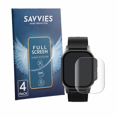 Savvies - Screenprotector voor Domino Watch DM62 - Folie Beschermfolie transparant volledig dekking 4 Stuks