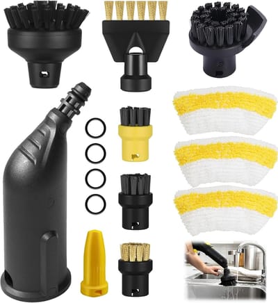 Stoomreiniger Accessoires Set - Reinigingsonderdelen - Grondige Reiniging - 15 Delige Uitbreiding - Diverse Mondstukken