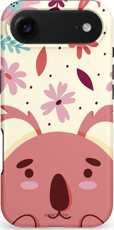 Casetastic hoesje geschikt voor Apple iPhone Air - MagSafe - Dubbellaagse bescherming - Koala knuffel - Fashion Case - Koraal Crème Lichtroze