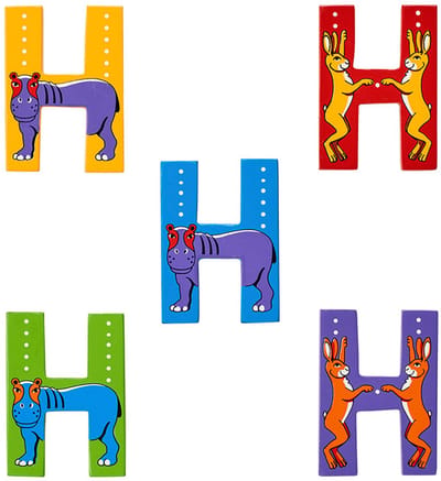 Hoofdletter H (assorti geleverd)