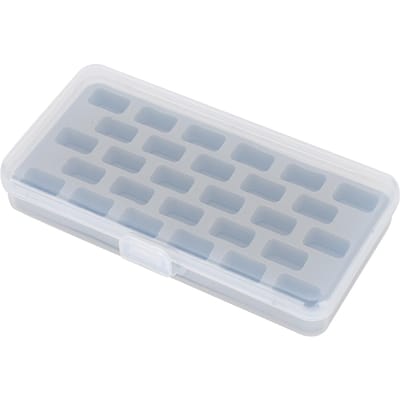 Boîte à 28 emplacements pour bobines vides, couvercle de rangement en plastique pour fil, organisateur de bobines pour machine à coudre