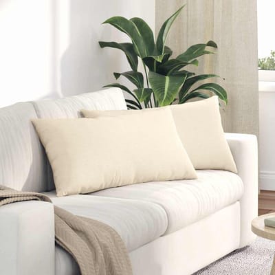 vidaXL - Zitkussens - 2 - pcs - Crème - 80 - x - 40 - cm - Corduroy - stof