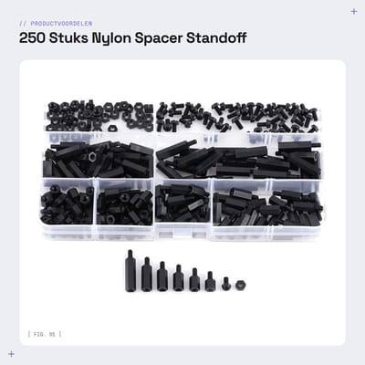 Dailygoods - 250 Stuks Nylon Spacer Standoff Kit voor PCB