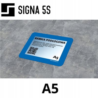 SIGNA 5S Vloerframe A5 Blauw - Duurzame Informatiepresentatie