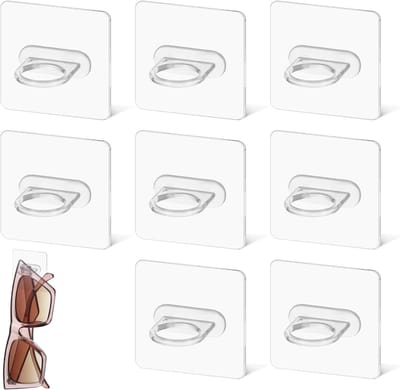 Pack van 8 Transparante Brilhouders - Voor Zonnebrillen - Hangende Brillen - Meerdere Brillenhouder - Zonnebril Organiser