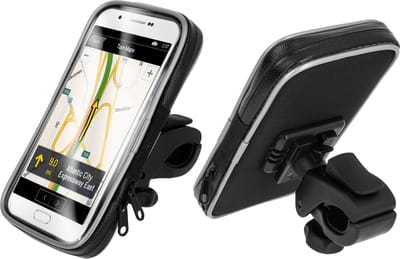 Bigben Connected, Fietssteun met hoes voor smartphone 3.5'' tot 6.9'' waterdicht, Zwart
