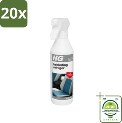 20 x HG Bekledingreiniger 500 ml - Grootverpakking - Autobekleding Reiniger - Vlekken Verwijderaar - Auto Interieur Reiniging - Caravan Bekleding Reiniger - Boot Bekleding Reiniger