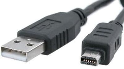 Dailygoods - USB Vervangkabel - Digitale Camera Accessoires - Geel - Geschikt voor Olympus - CB-USB5 en CB-USB6 - Hoogwaardige kwaliteit