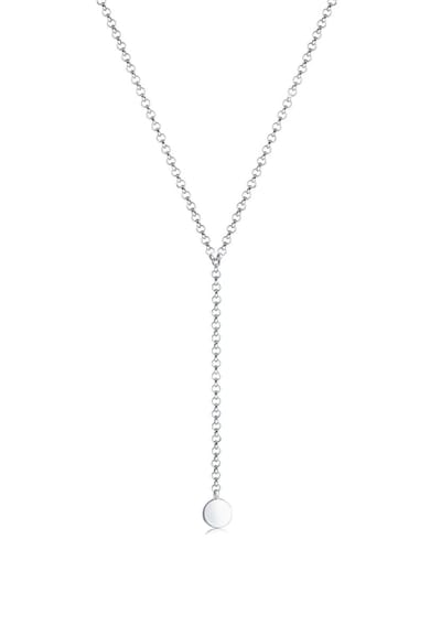 Elli Halsketting Choker Y-ketting Cirkel Plaatjes Geo 925 Sterling Zilver