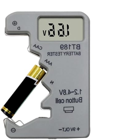Batterijtester - Testapparaat - Energiebeheer - Ecologische test - Compact formaat - Zwart